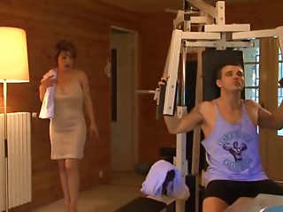 hot old babes copulates in gym